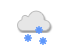 Nublado y chubascos de nieve débiles Nublado y chubascos de nieve débiles