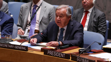   Secretario general de la ONU está 